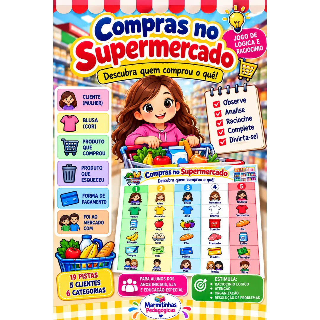 Jogo Desafio: Compras no Supermercado - Educação Infantil, Séries Iniciais e Especial - PDF