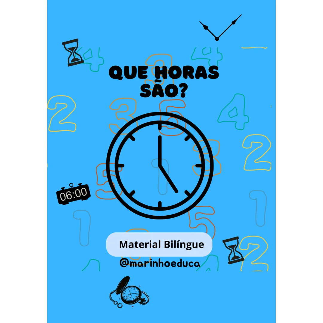 Jogo em PDF: Que horas são? - Educação Infantil e Ensino Fundamental