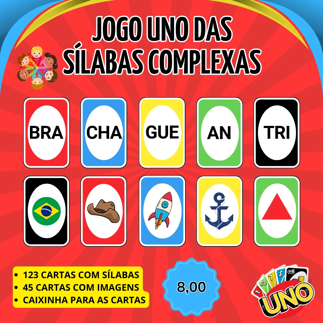 JOGO UNO DAS SÍLABAS COMPLEXAS