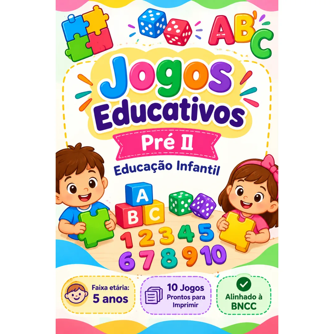 Jogos pedagógicos para crianças da educação infantil do pré II - pdf