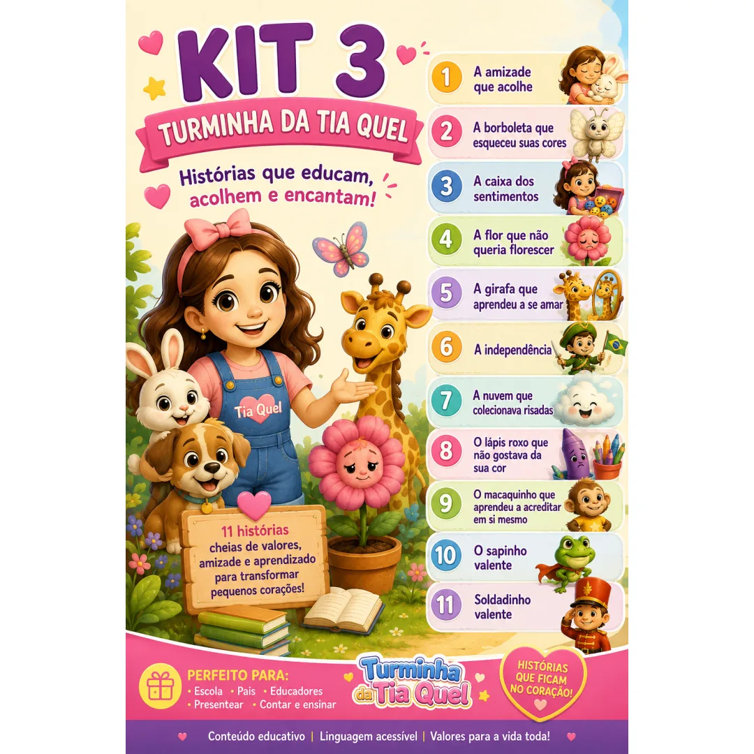 Kit 3 -11  História Infantil - Educação Infantil - PDF
