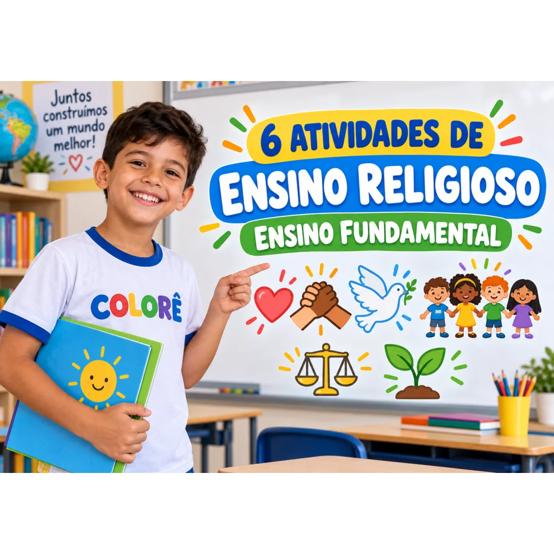 KIT 6 ATIVIDADES DE ENSINO RELIGIOSO. 