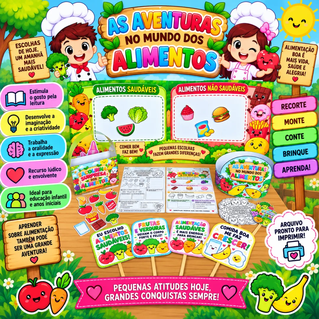 KIT ALIMENTAÇÃO SAUDÁVEL – DIA MUNDIAL DA ALIMENTAÇÃO 🍎🥦
