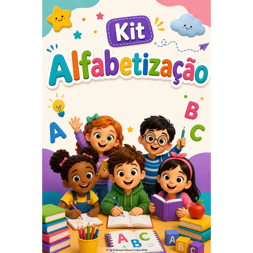 Kit Atividades Educação Infantil - PDF com Desenhos e Caligrafia Educação Infantil 