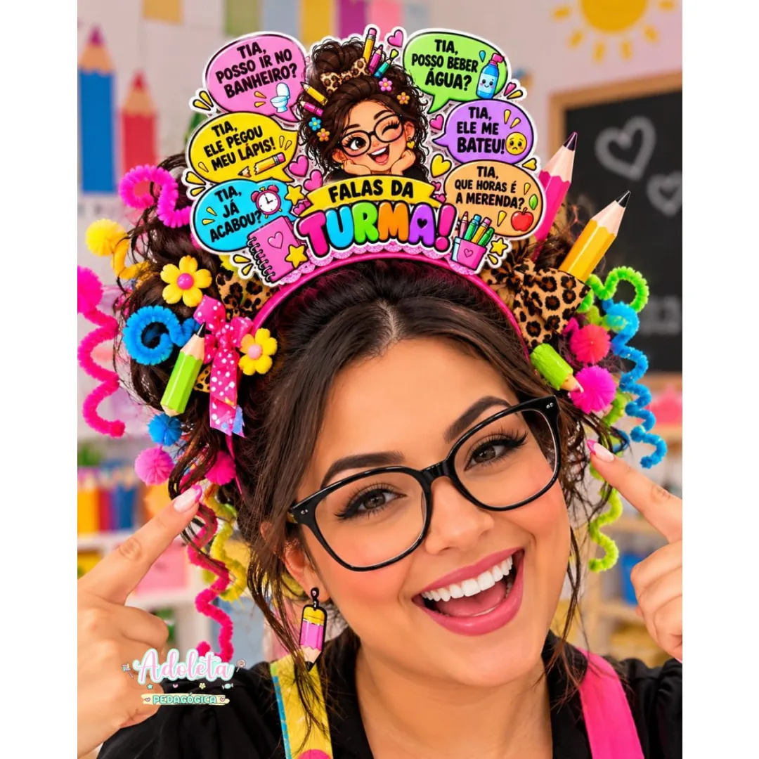 Kit Cabelo Maluco Professora Frases