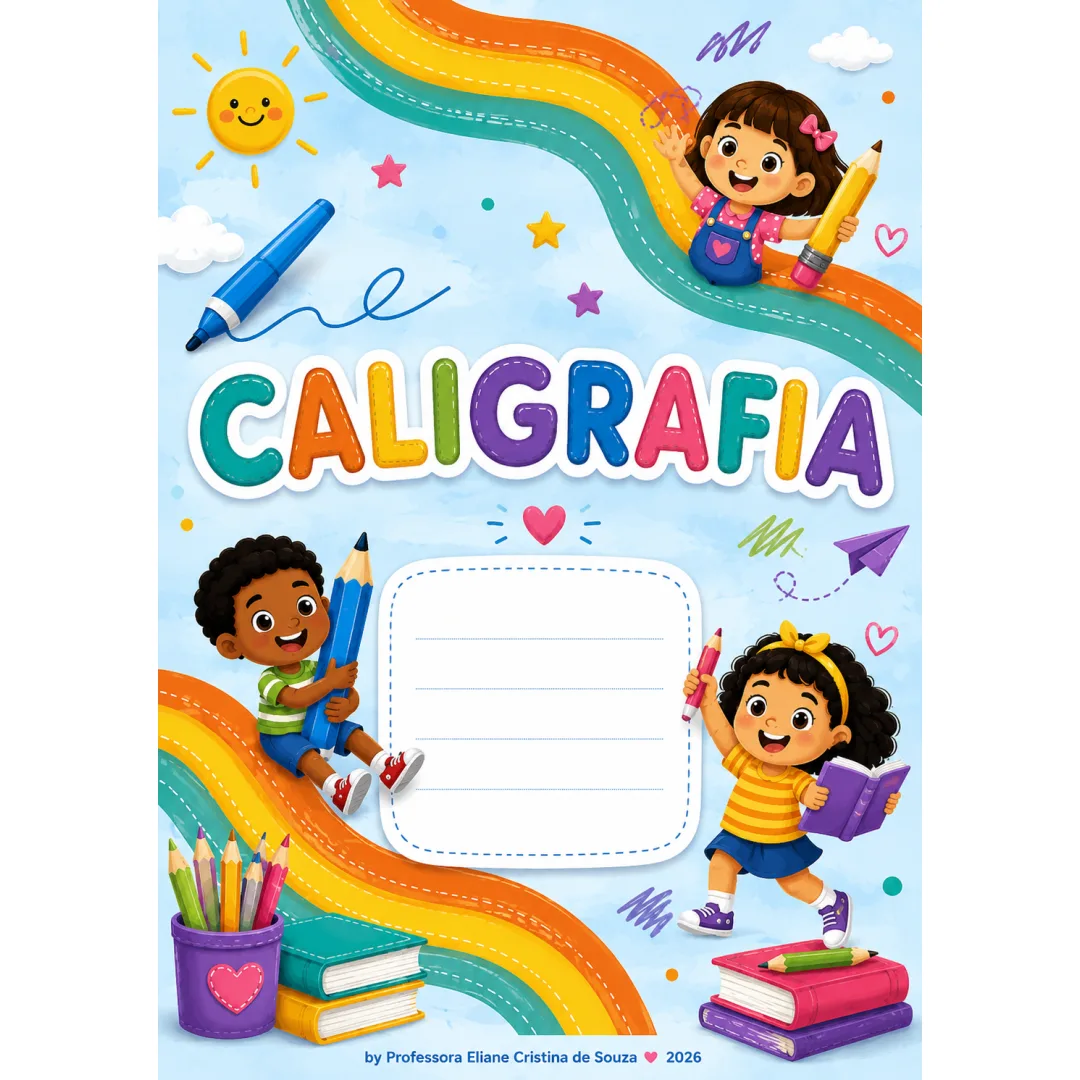 Kit Caligrafia - Alfabeto, Sílabas e Números - 200+ páginas - PDF