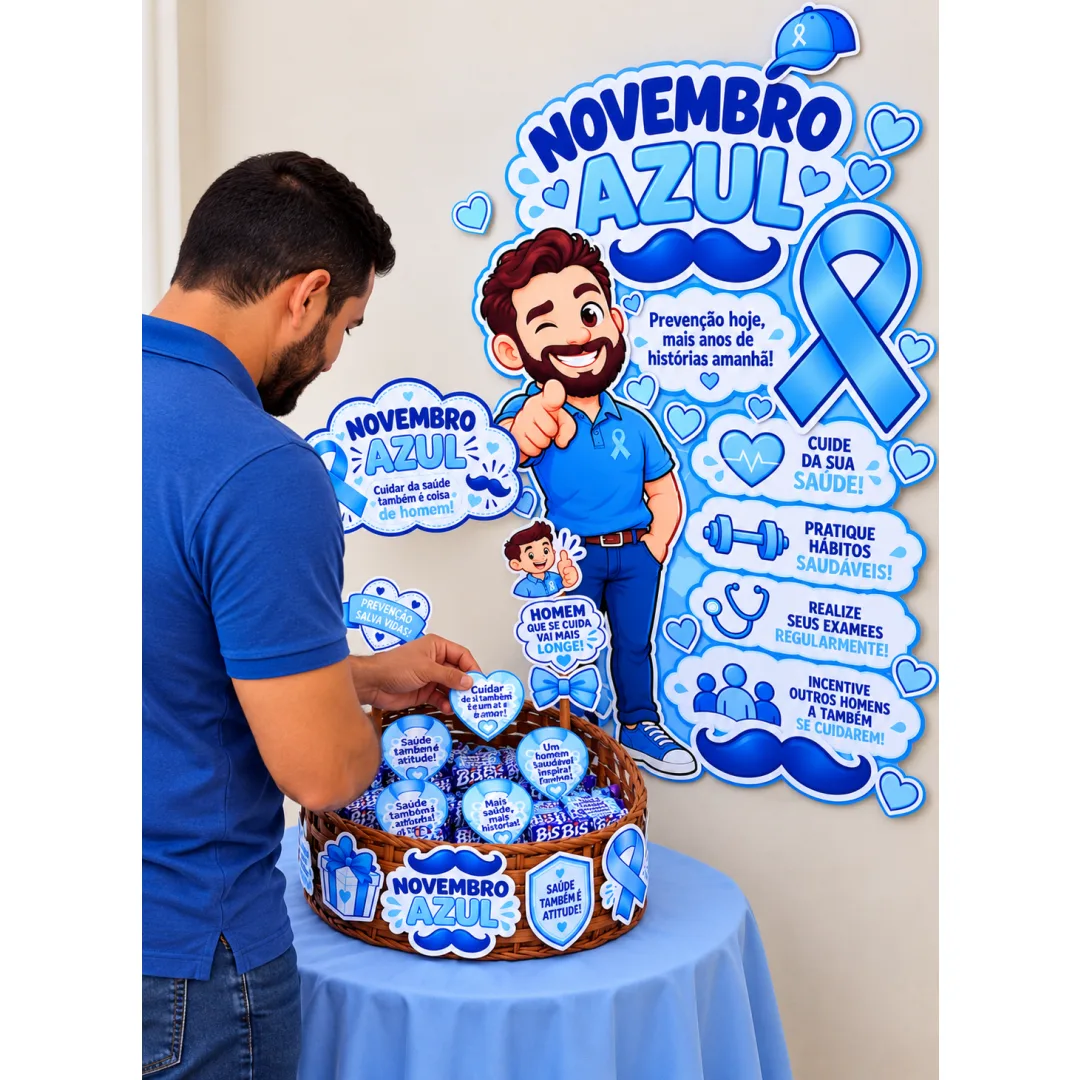 Kit Campanha Novembro Azul Saúde e Prevenção PDF - Educação infantil