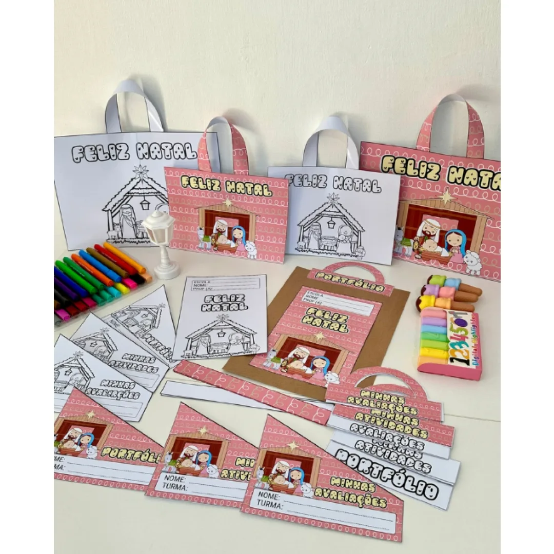 Kit Capas de Atividades Natal Cristão — Presépio em PDF