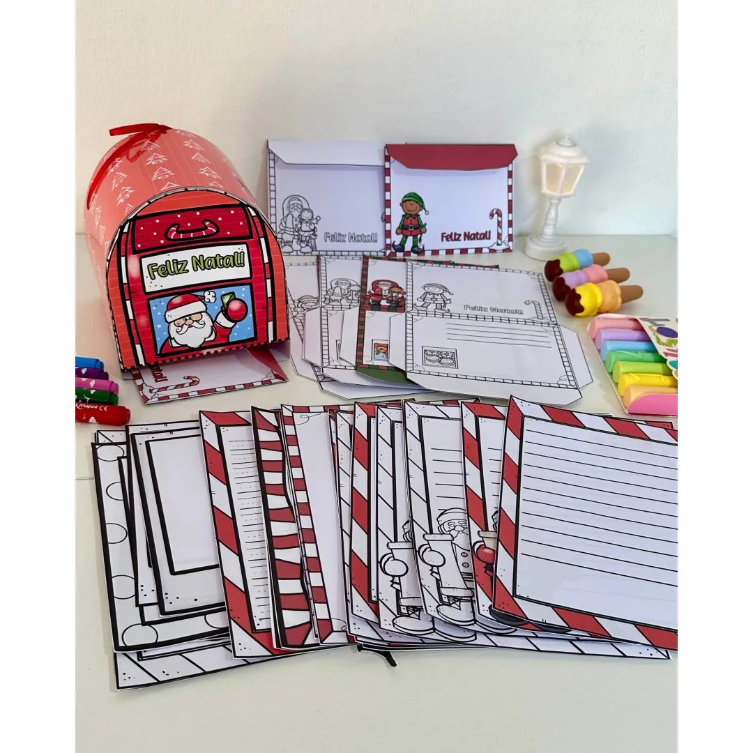 Kit Cartinhas de Natal — Cartas, Envelopes e Caixa de Correio em PDF
