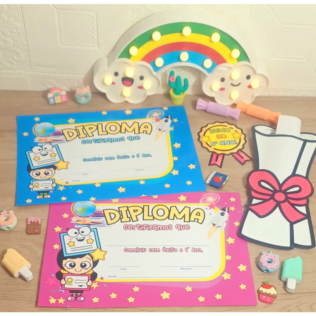 KIT CERTIFICADOS CONCLUSÃO ESCOLAR