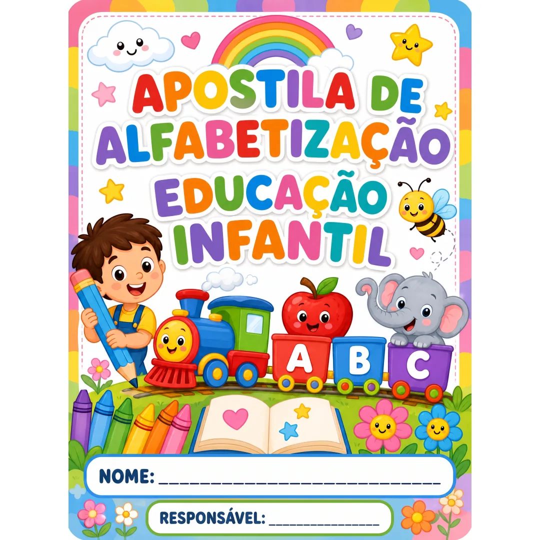 kit com 19 atividades de alfabetização