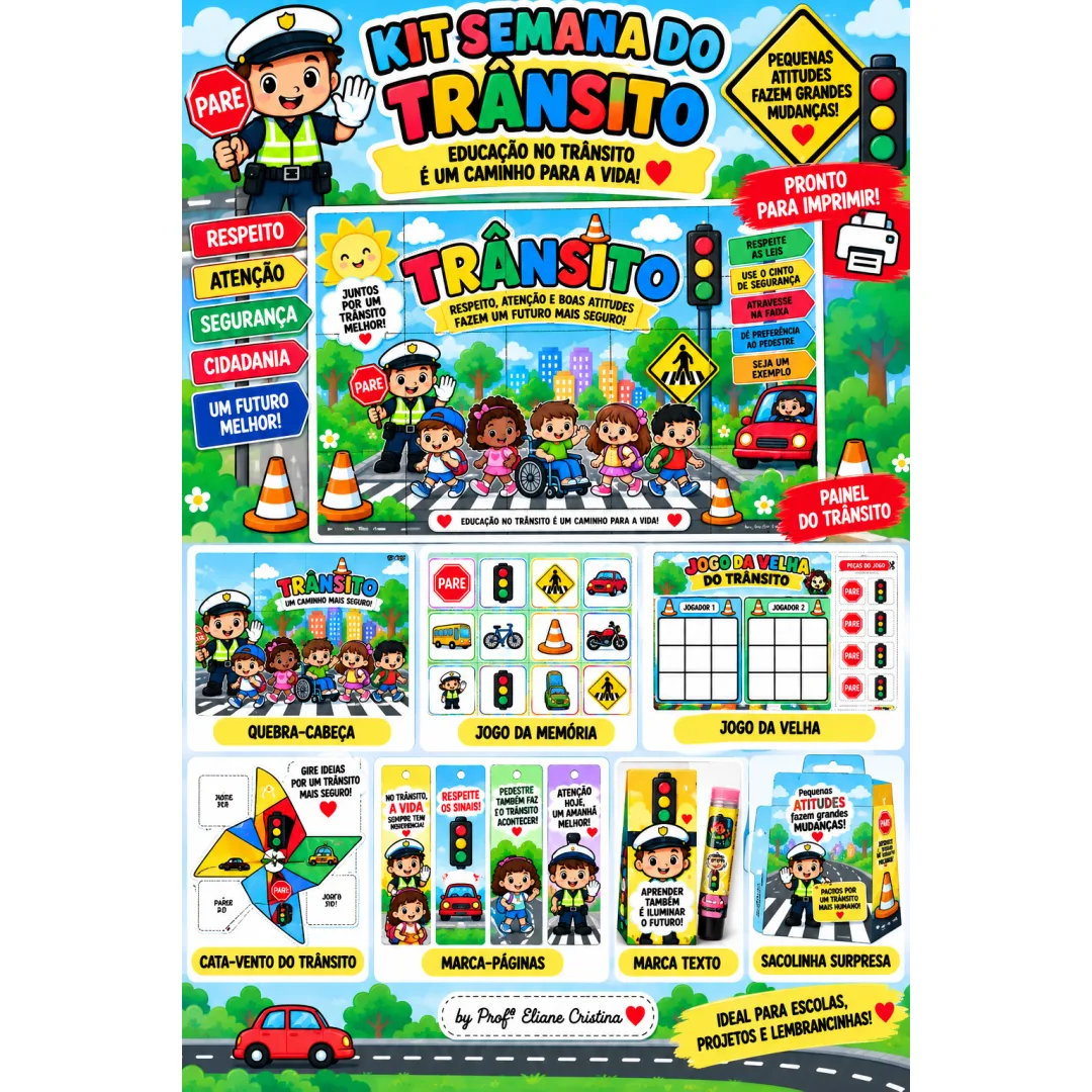Kit Completo Semana do Trânsito - Educação Infantil - PDF