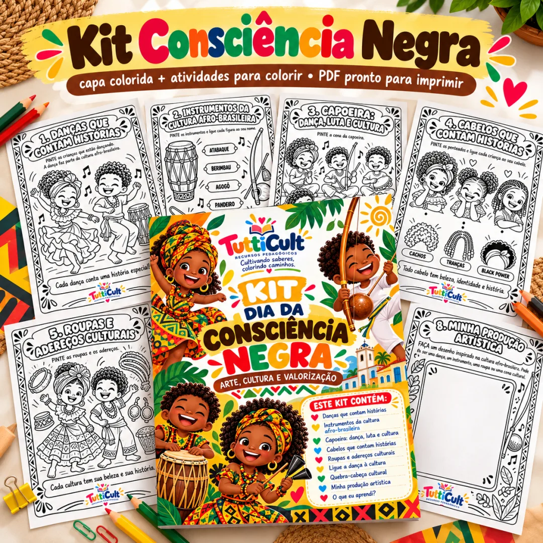 Kit de Atividades - Consciência Negra - Ensino Fundamental- PDF