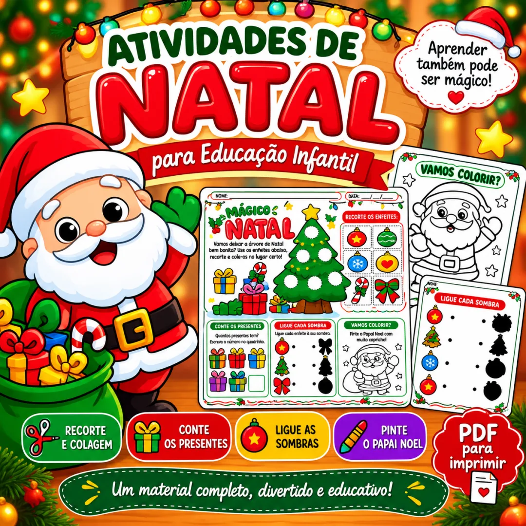 Kit de Atividades de Natal para Educação Infantil em PDF