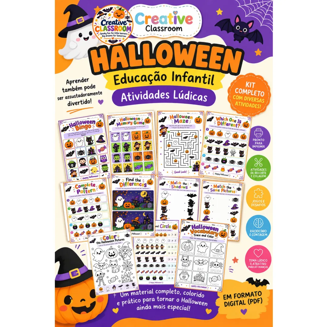 Kit de Atividades Halloween Educação Infantil Pdf