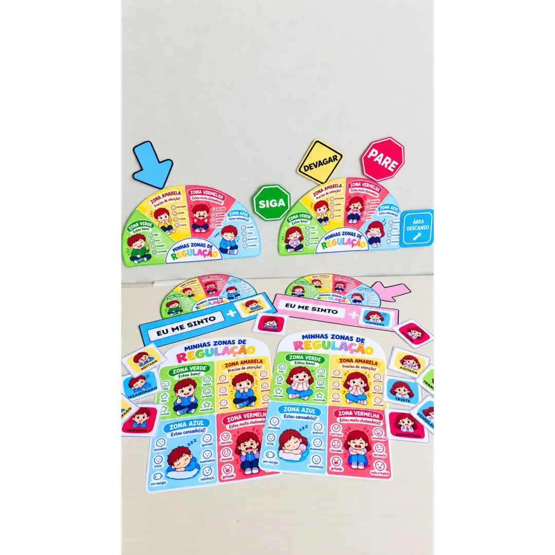 Kit de Autorregulação - Zonas das Emoções (PDF) - Educação Infantil e Fundamental