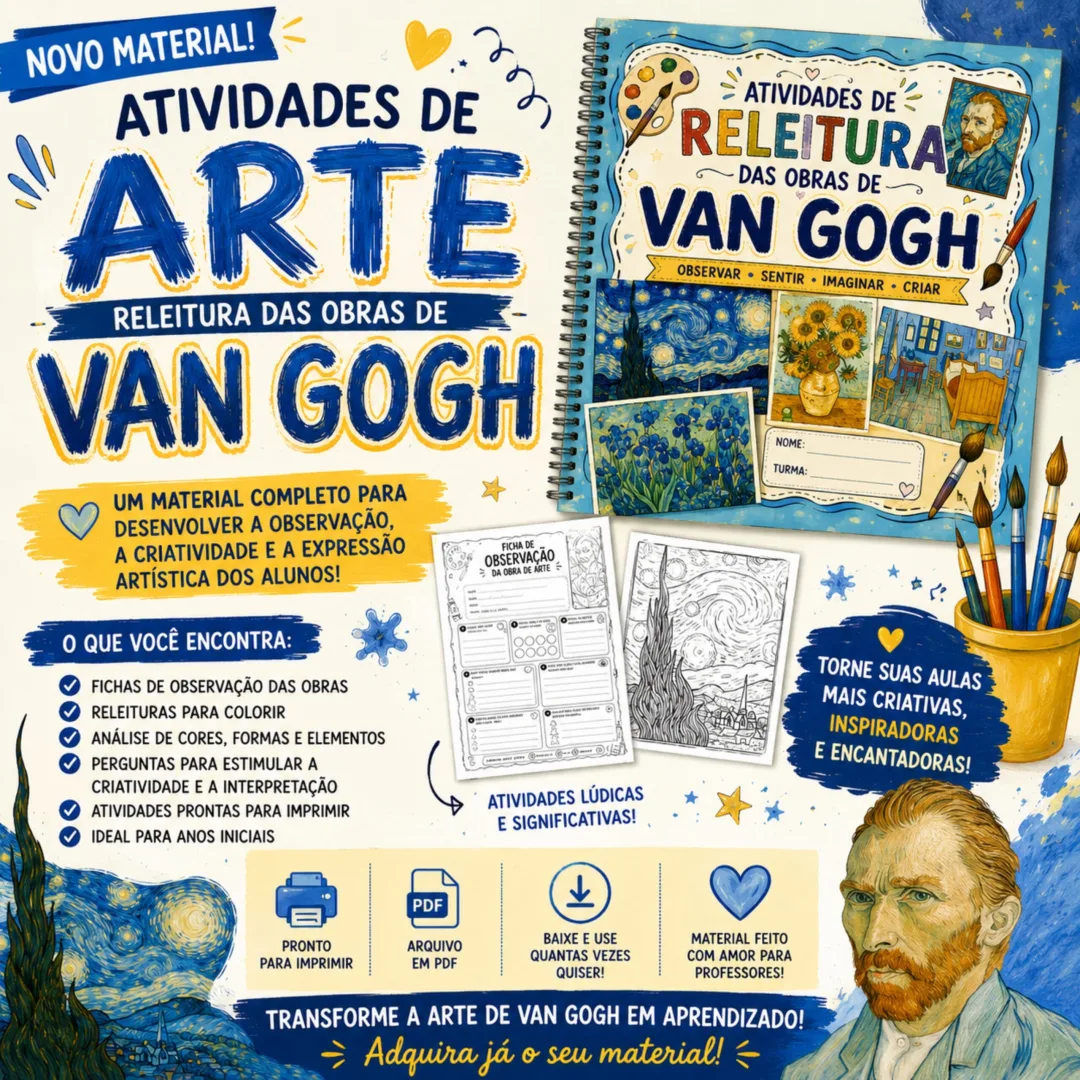 KIT DE RELEITURAS DAS OBRAS DE VAN GOGH
