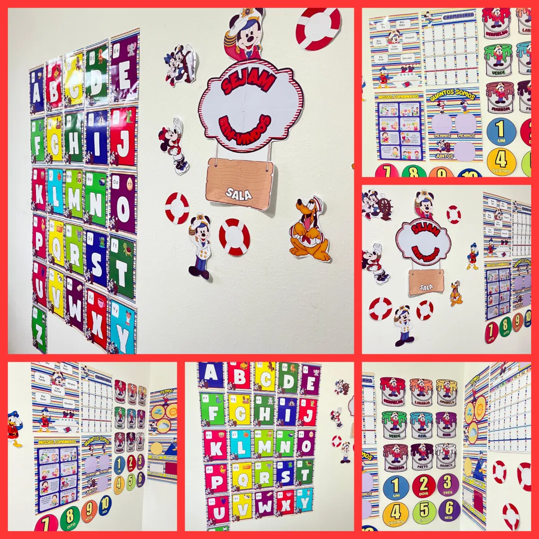 KIT DECORAÇÃO SALA DE AULA: MICKEY