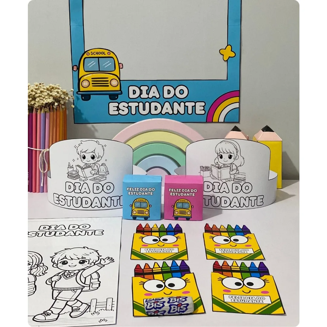 Kit Dia do Estudante em PDF para Imprimir – Lembrancinhas e Atividades Alinhadas à BNCC