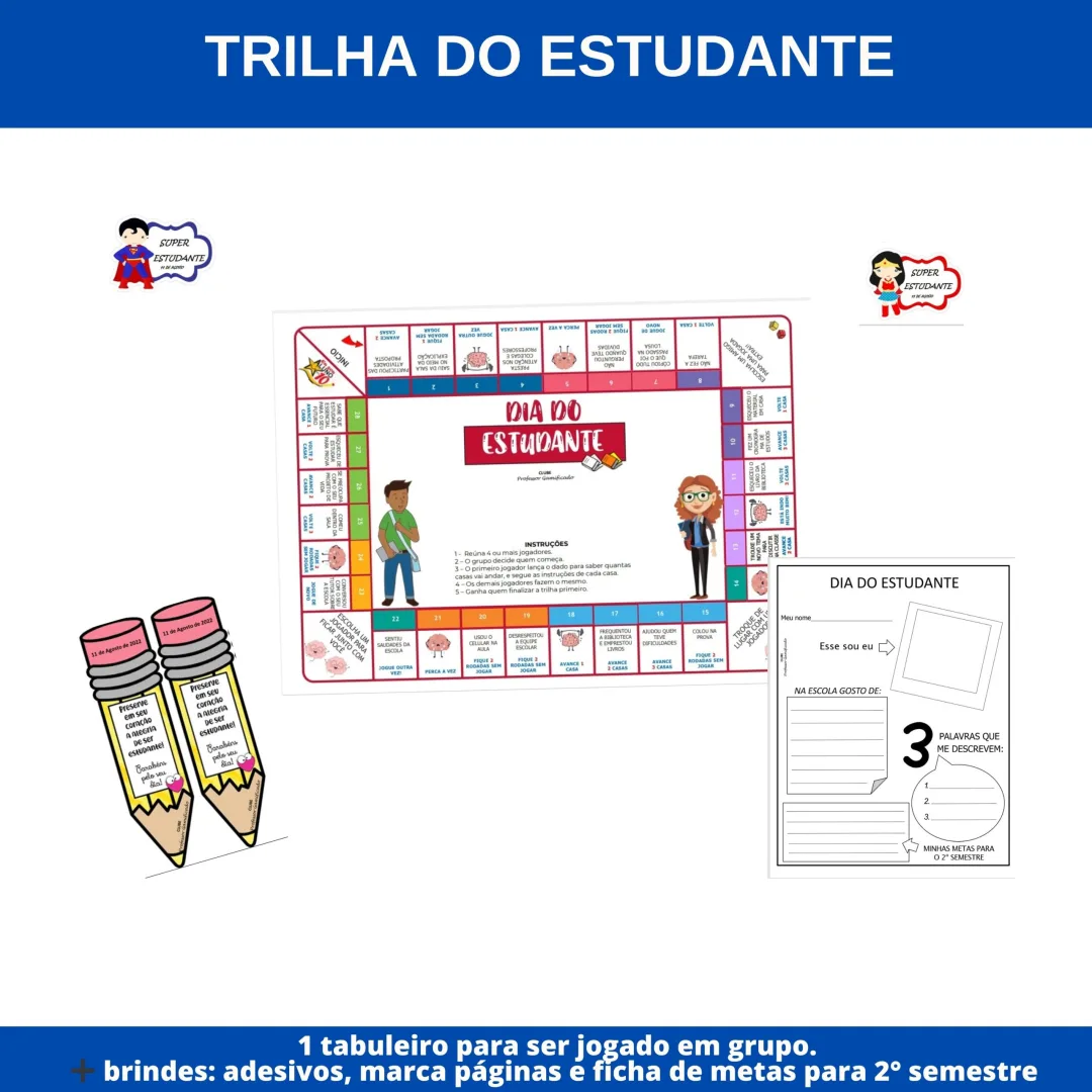 KIT DIA DO ESTUDANTE /VOLTA ÀS AULAS