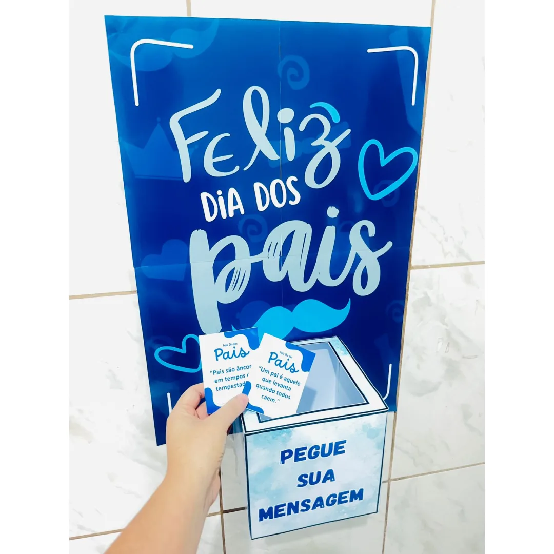 KIT DIA DOS PAIS: PAINEL + CAIXA DE MENSAGENS
