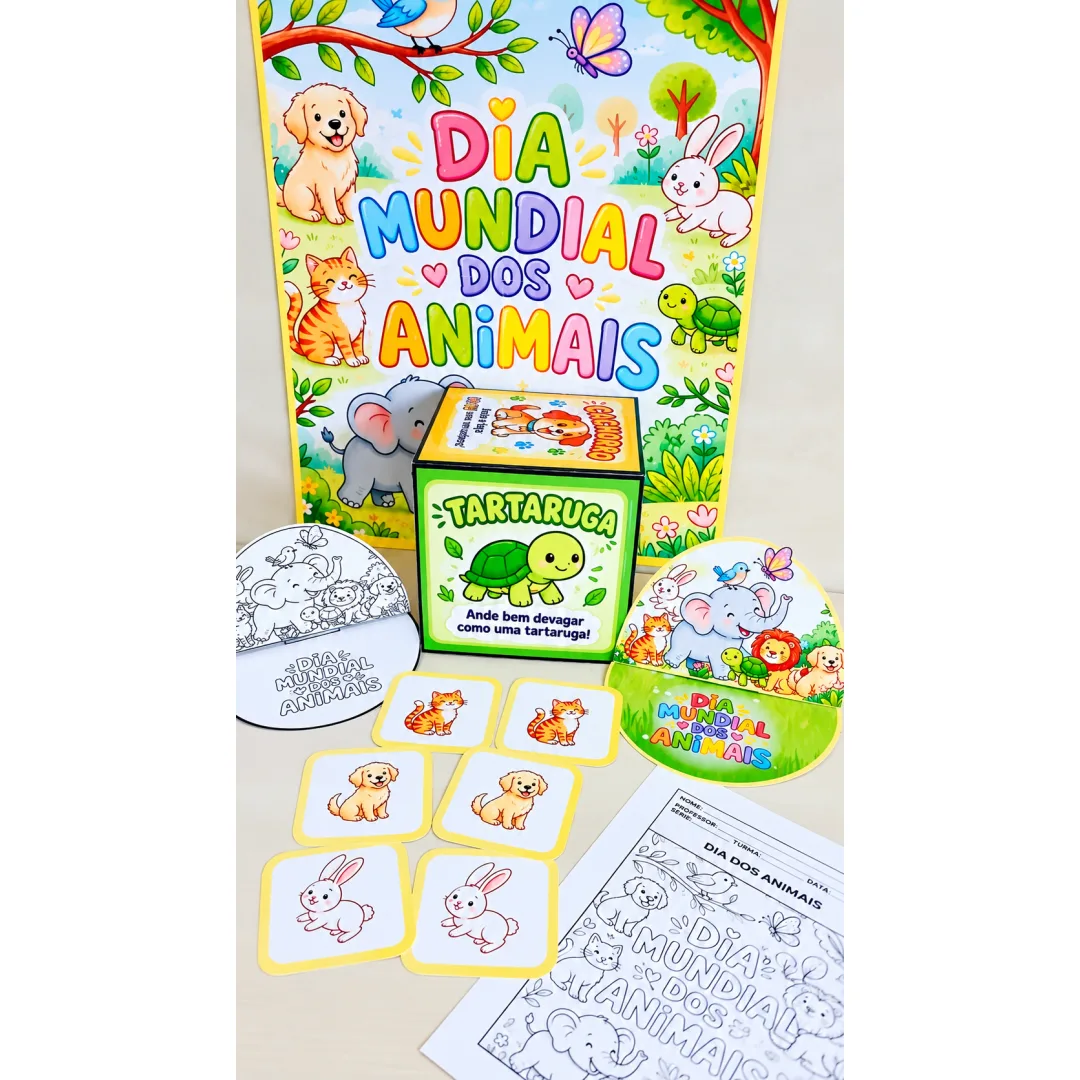 Kit Dia Mundial dos Animais para 1º ano em PDF