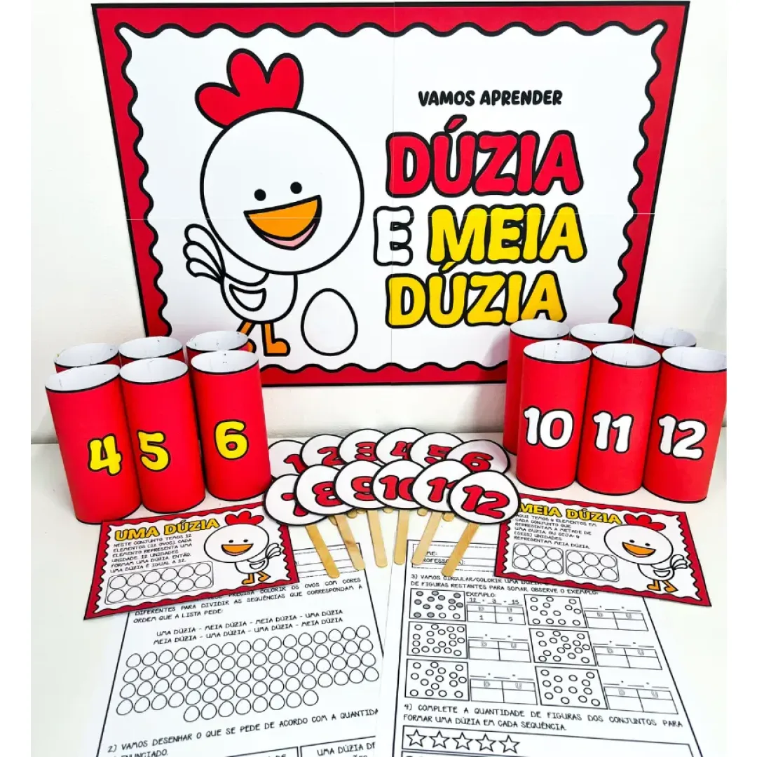 Kit Dúzia e Meia Dúzia | Atividades de Matemática em PDF