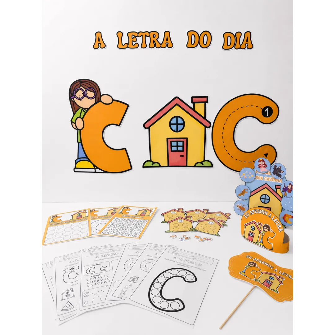 Kit educativo letra C de casa 