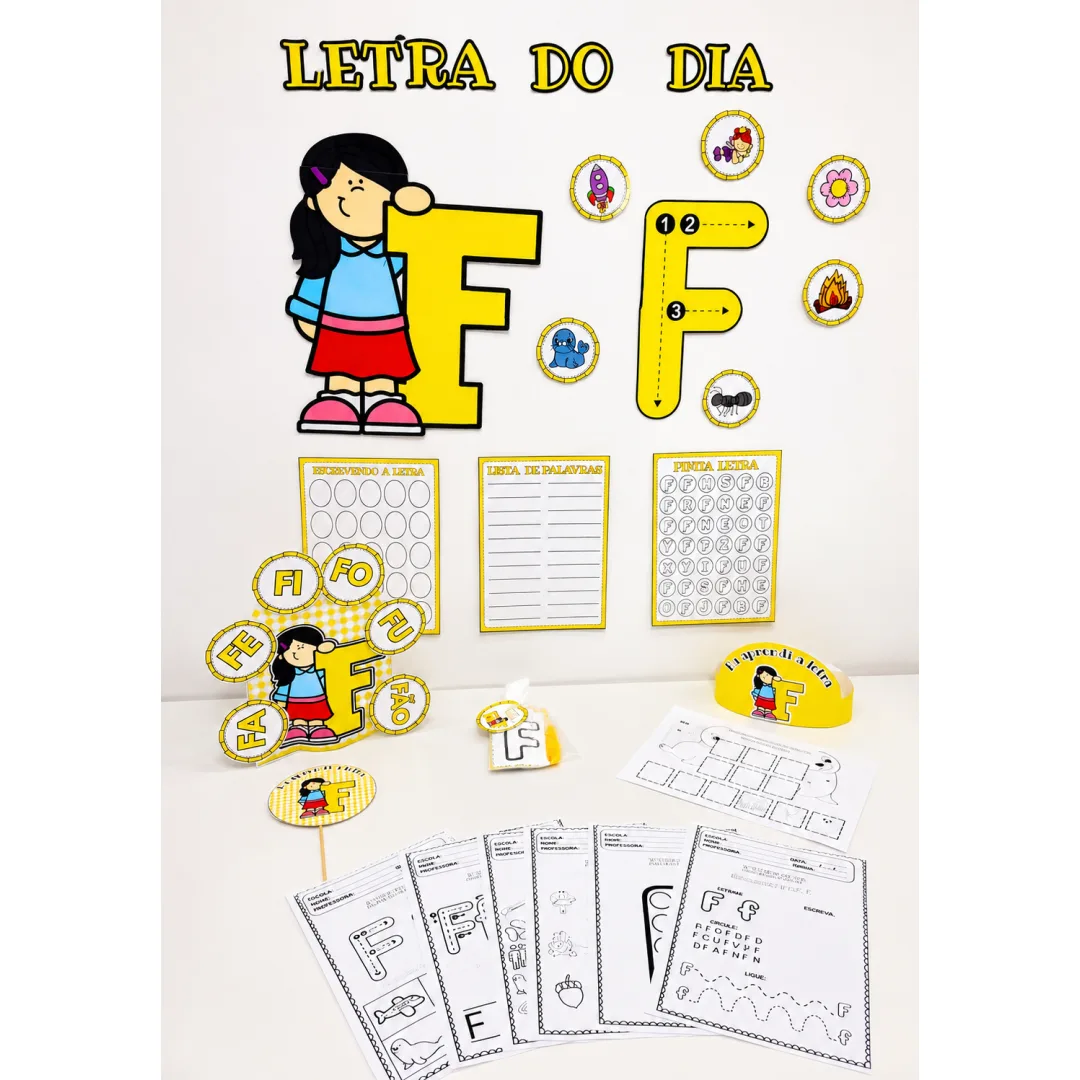 Kit educativo letra F 