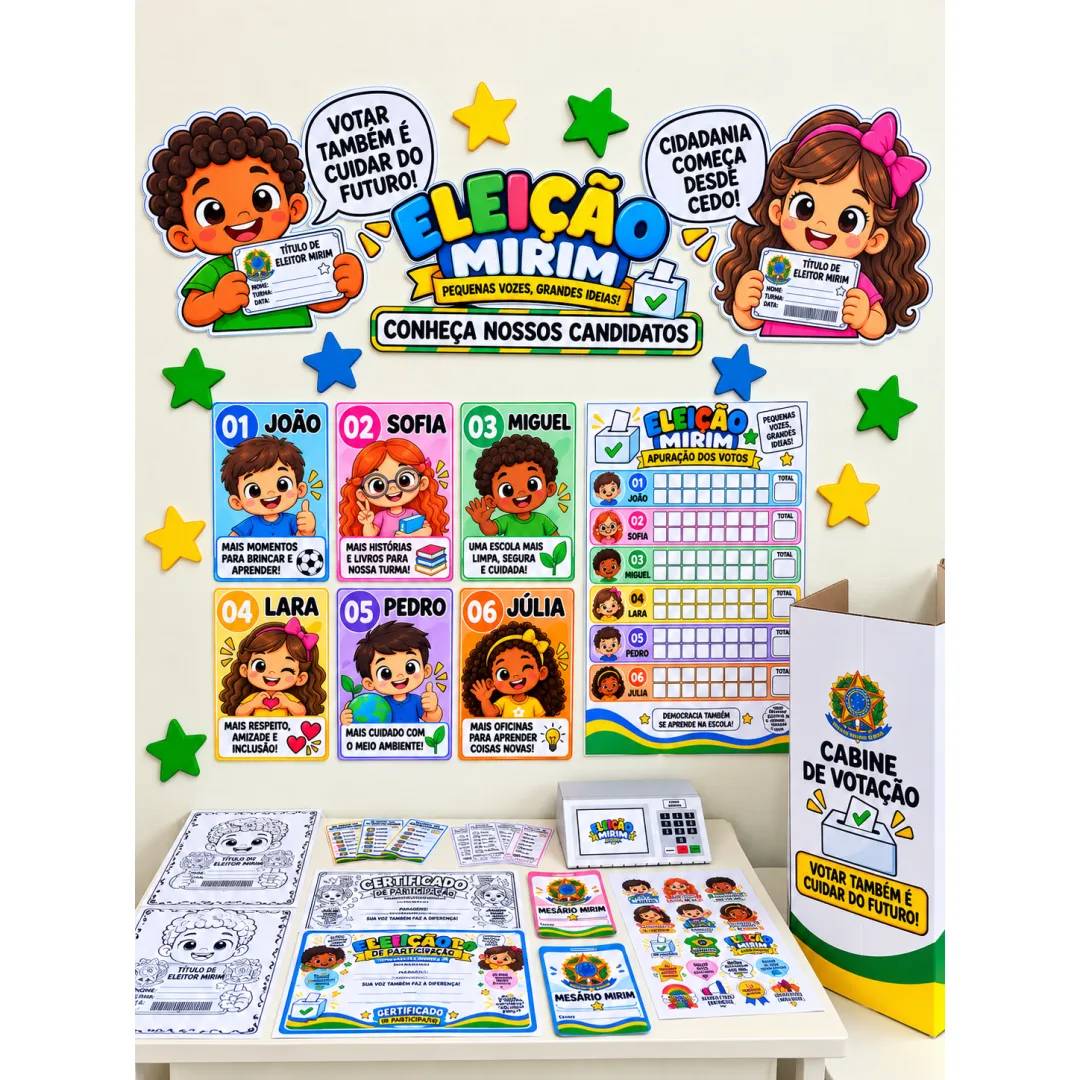 Kit Eleição Mirim - Educação Infantil e Ensino Fundamental - PDF