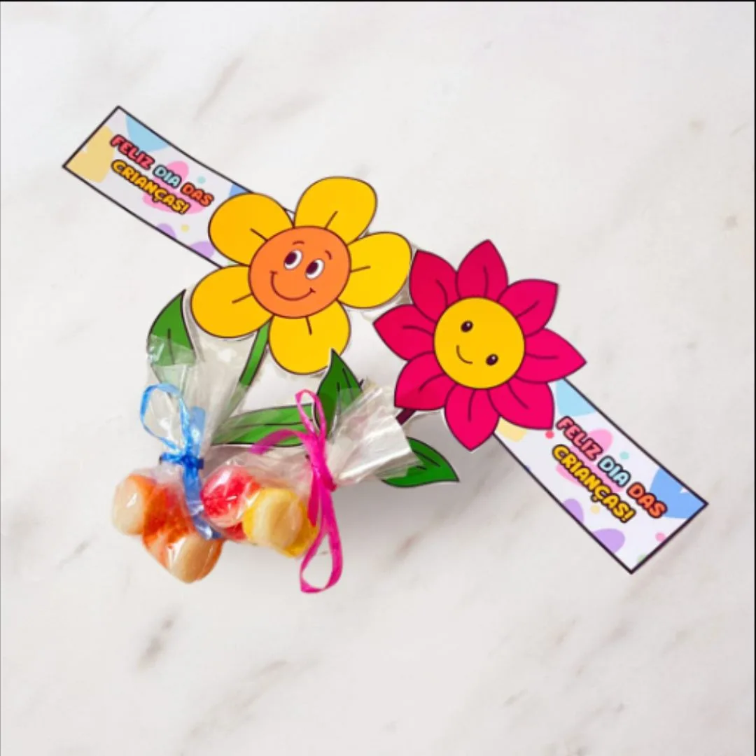 Kit Flor Lembrancinha Dia das Crianças em PDF