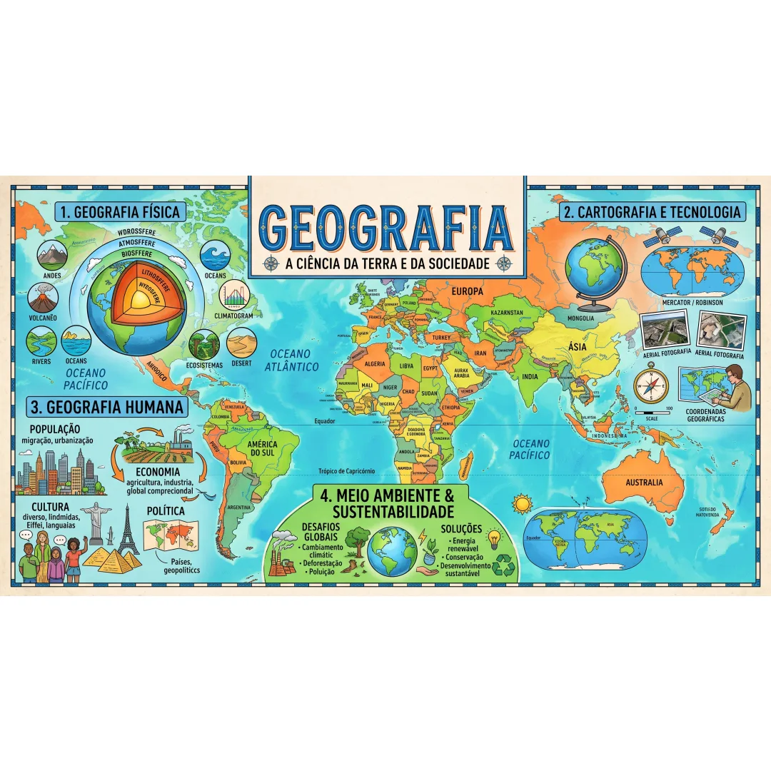 Kit Geografia em Ação – 5 Atividades do 6º ao 9º Ano em PDF