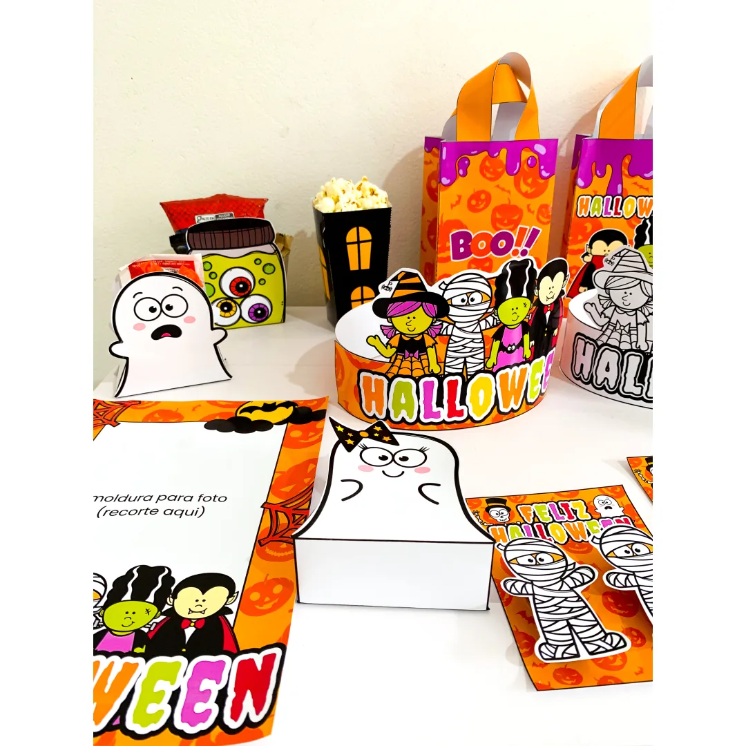 Kit Halloween Infantil para Imprimir – PDF Pronto para Impressão