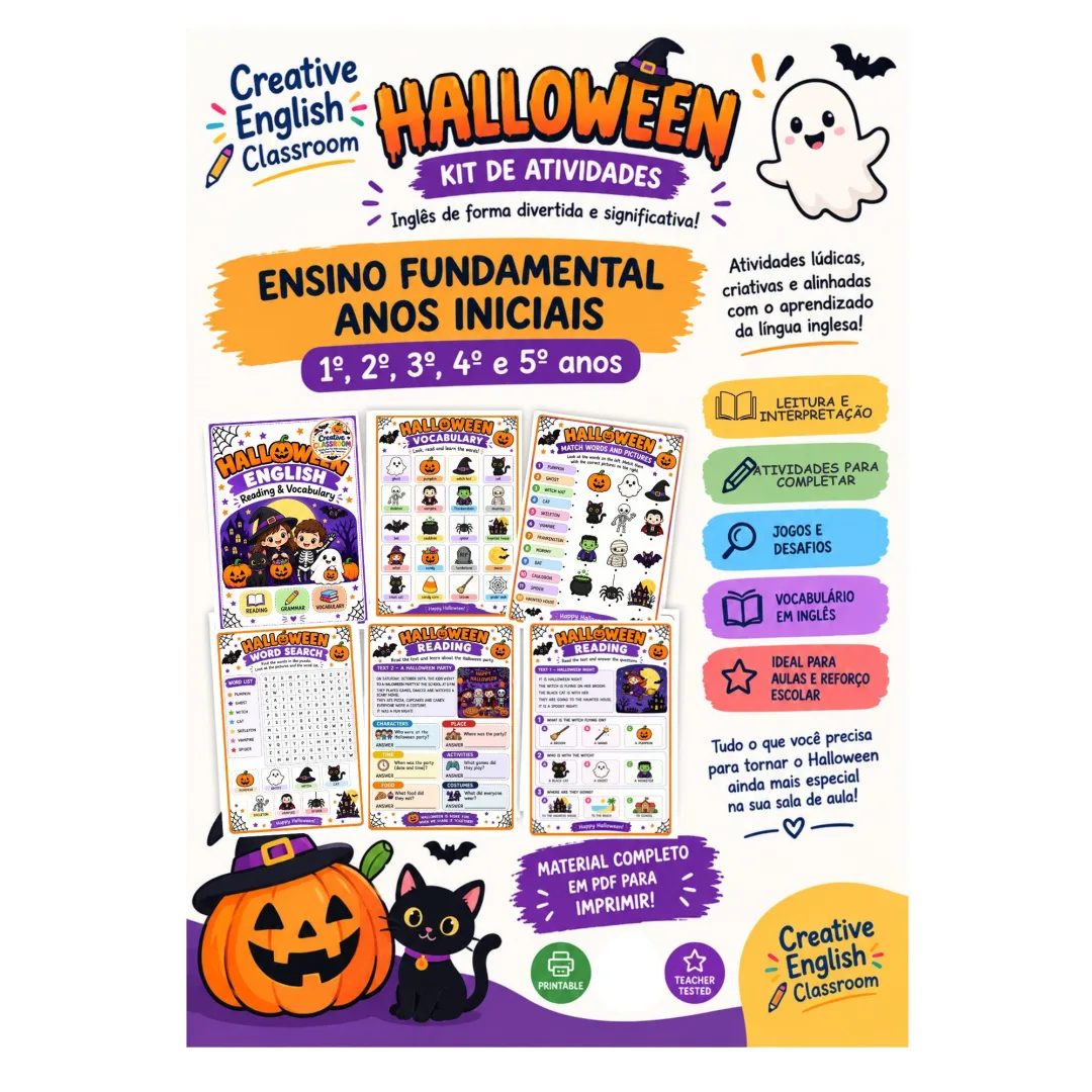 Kit Halloween Inglês Ensino fundamental Pdf