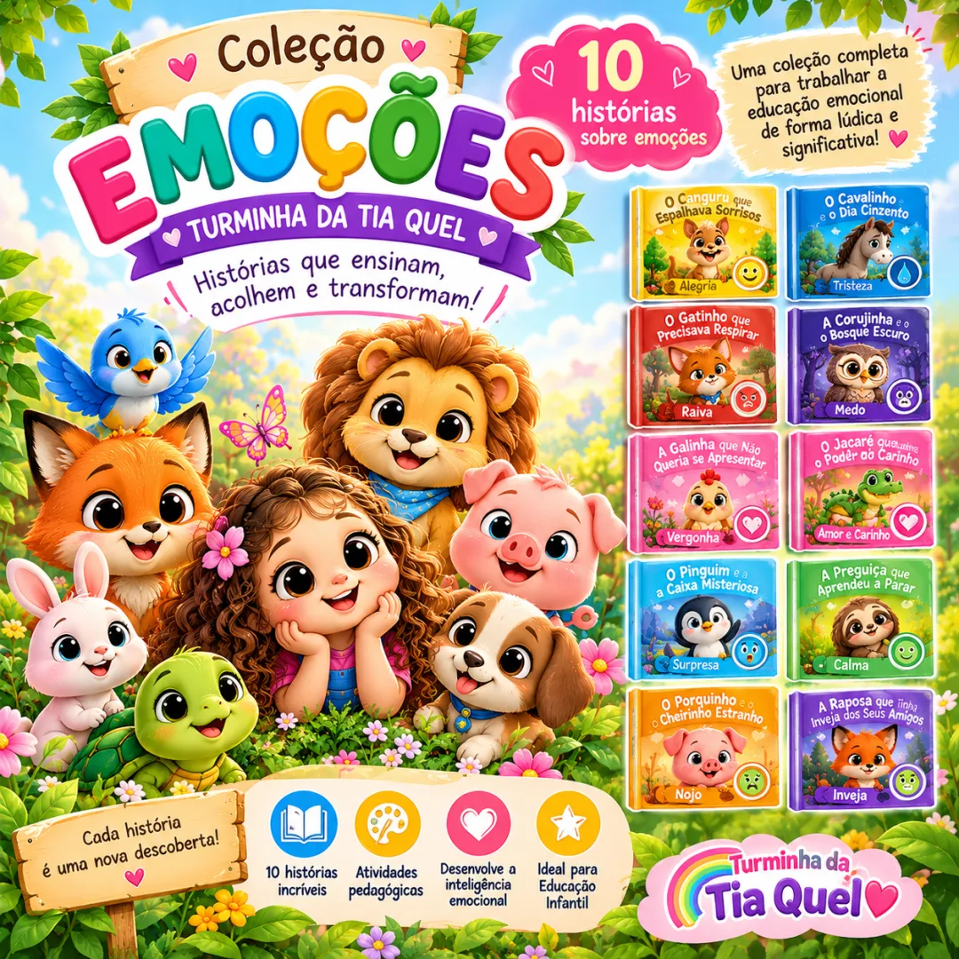 Kit histórias emoções -10 histórias