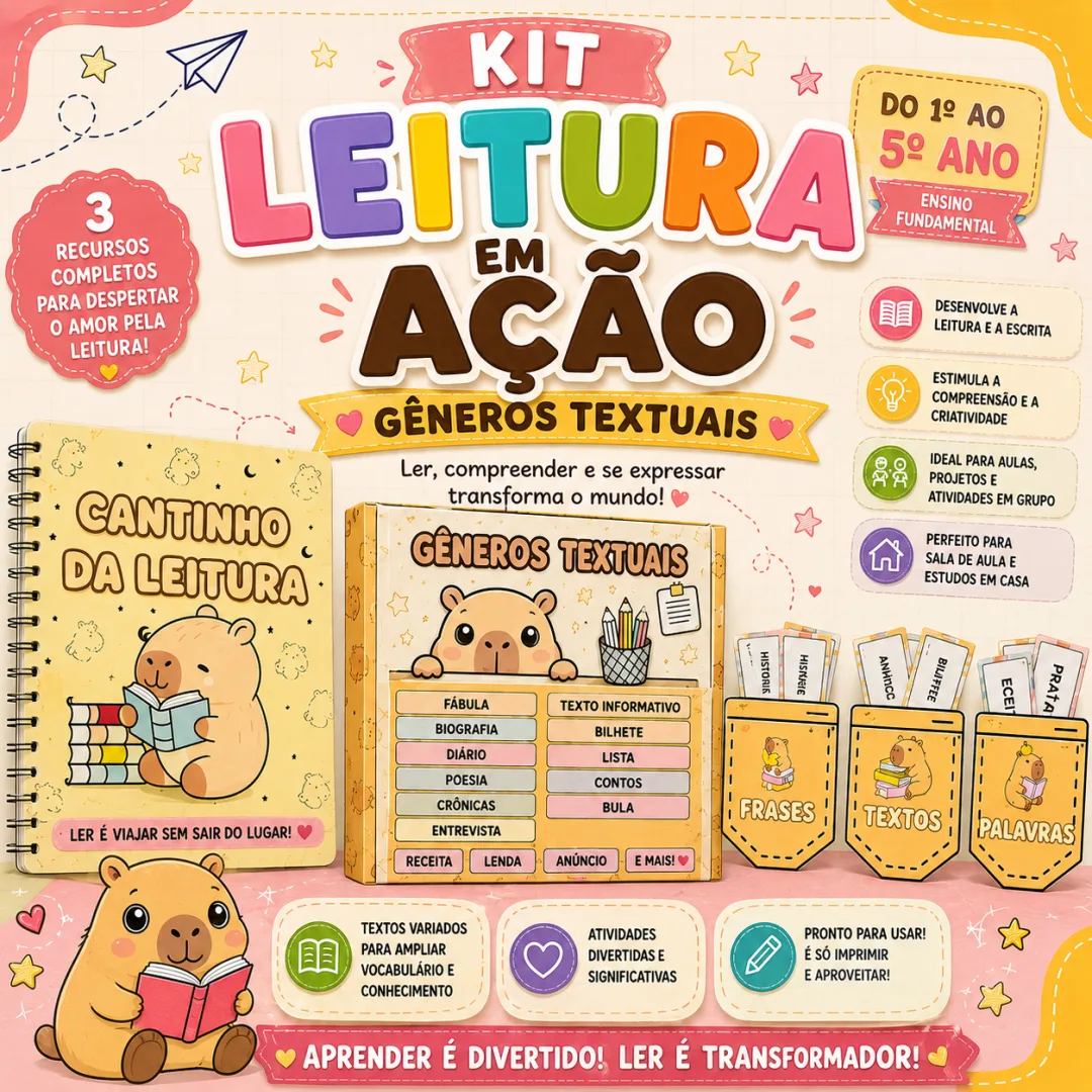 Kit Leitura em Ação – Gêneros Textuais 