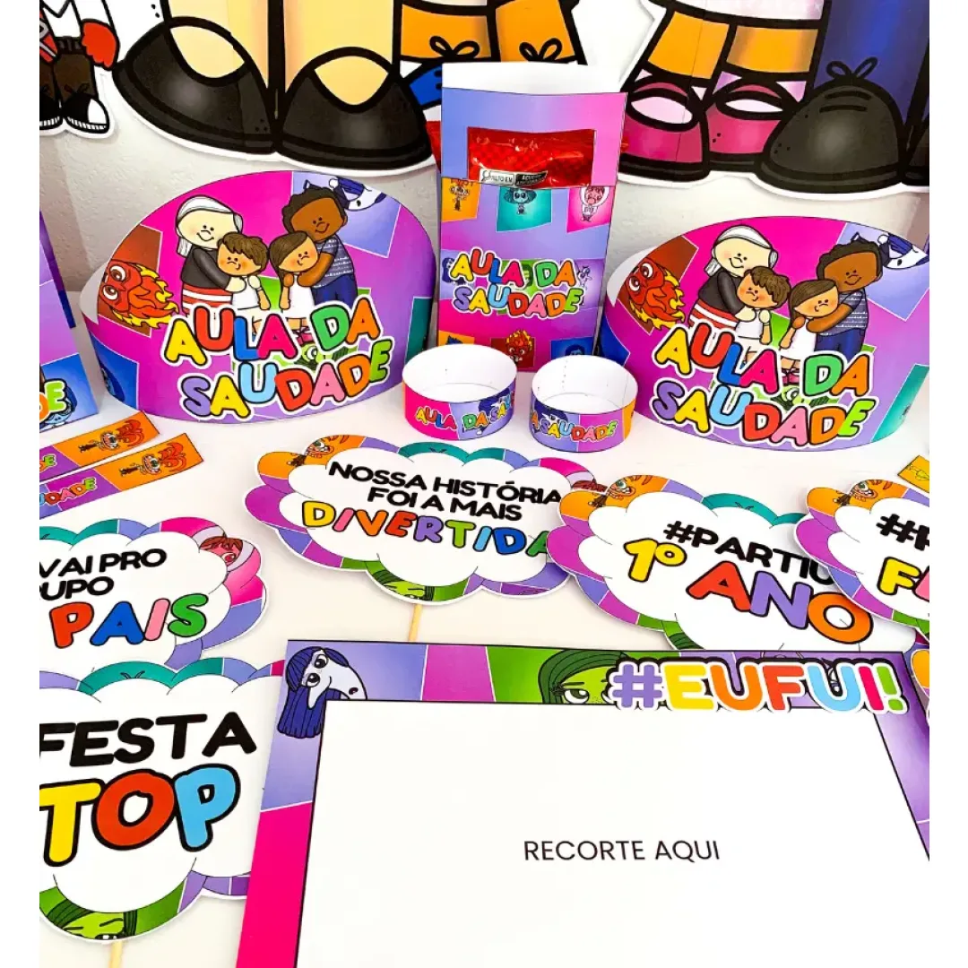 Kit Lembrancinhas Aula da Saudade - Divertidamente