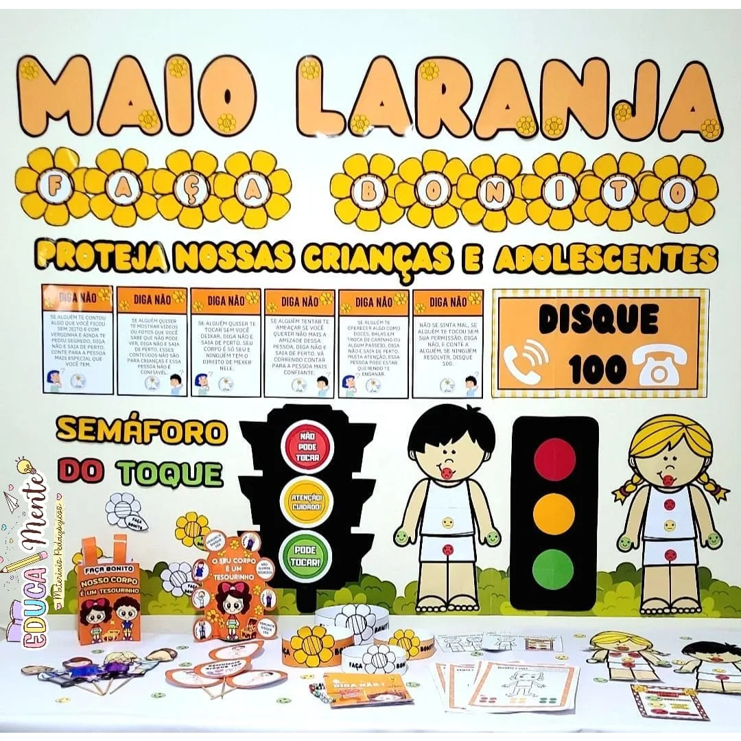 🧡KIT MAIO LARANJA - PROTEJA NOSSAS CRIANÇAS E ADOLESCENTES🧡