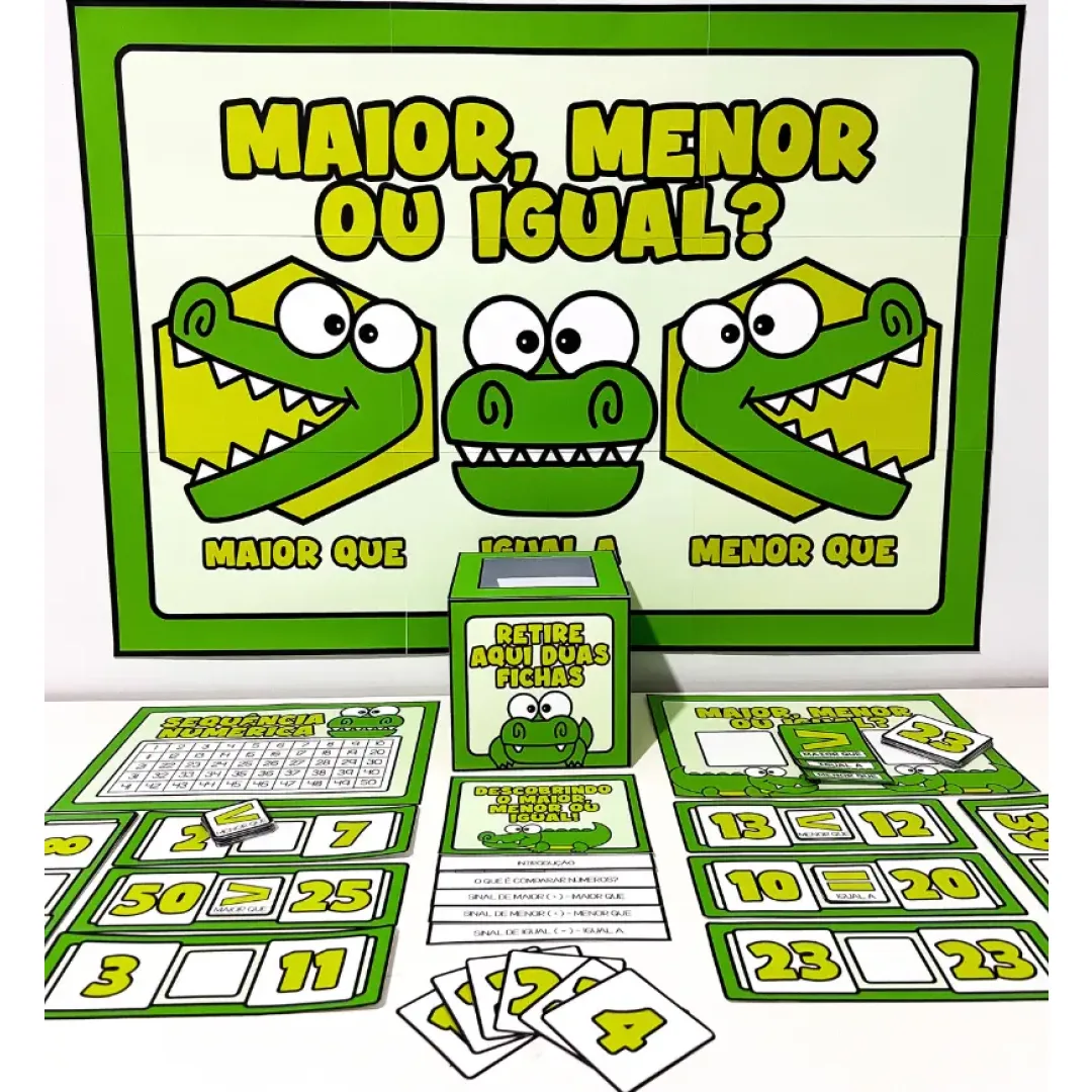 Kit Maior, Menor ou Igual | Atividades Matemática em PDF