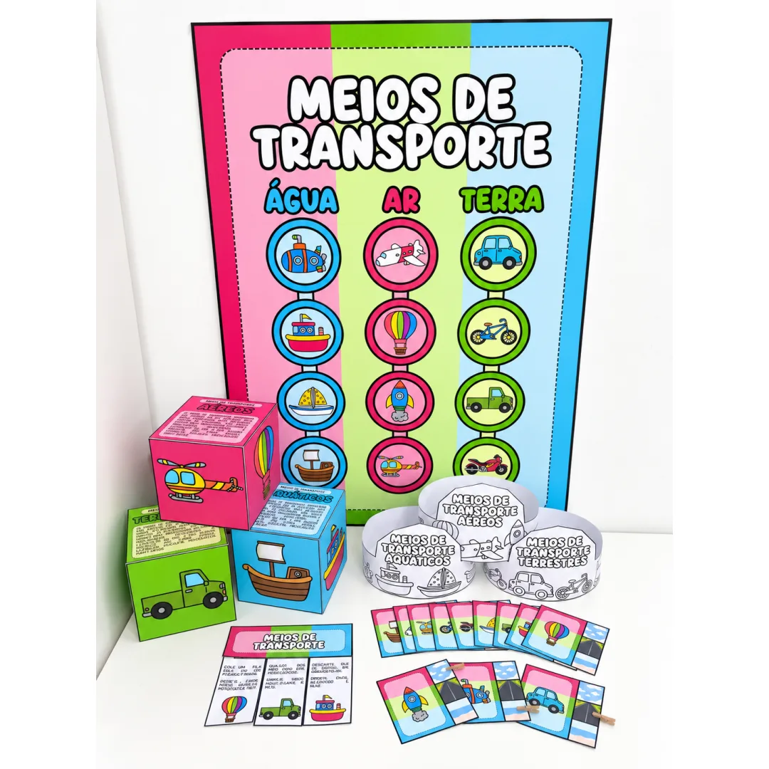 Kit Meios de Transporte – Atividades para Educação Infantil
