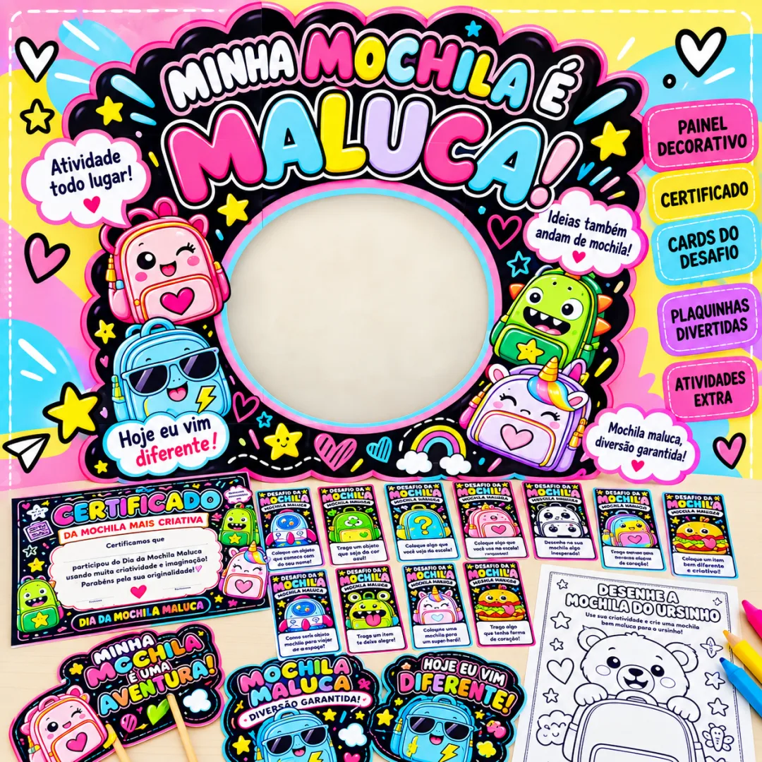 Kit Mochila Maluca – Atividades e Desafios para Anos Iniciais em PDF!