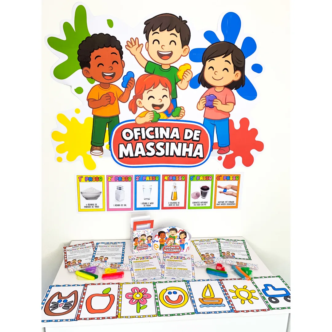 KIT OFICINA DE MASSINHA — diversão garantida na sua colônia de férias!