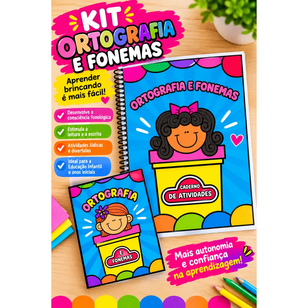 Kit ortografia e fonema em PDF- Alfabetização 