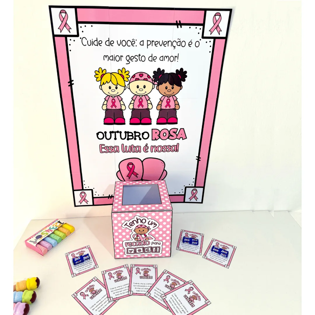 Kit Outubro Rosa + Flyer + Brindes