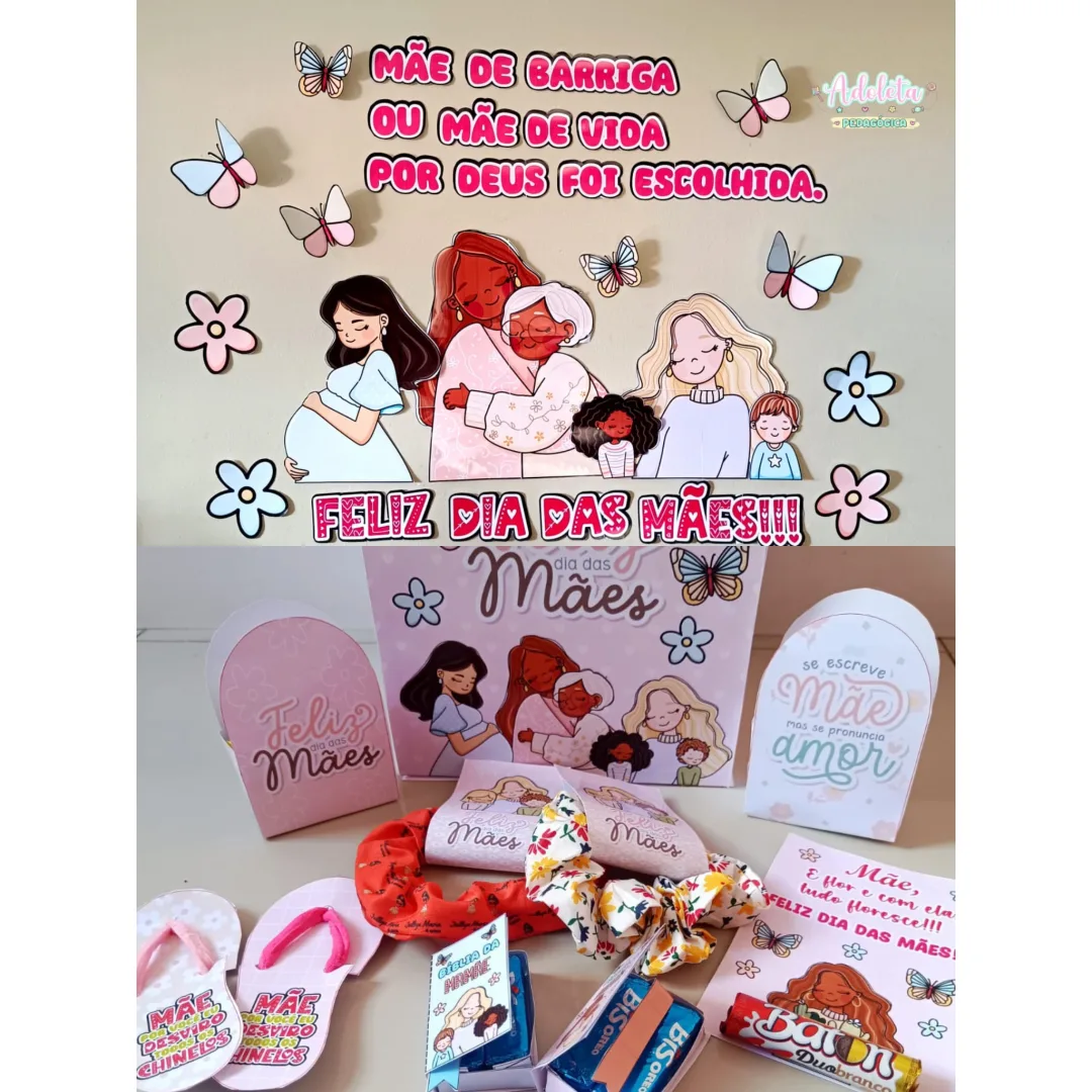Kit Painel e Lembrancinhas Dia das Mães
