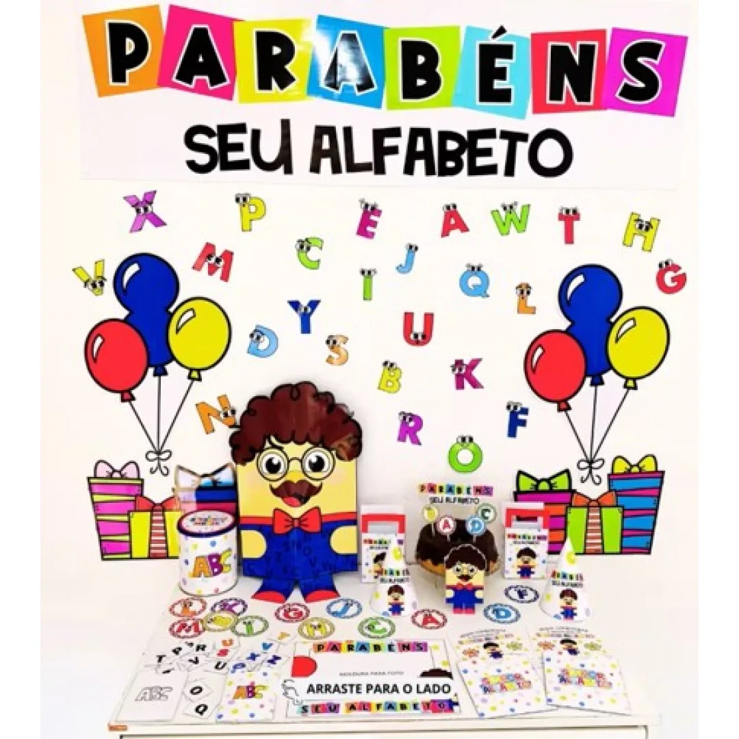 KIT PARABÉNS SEU ALFABETO