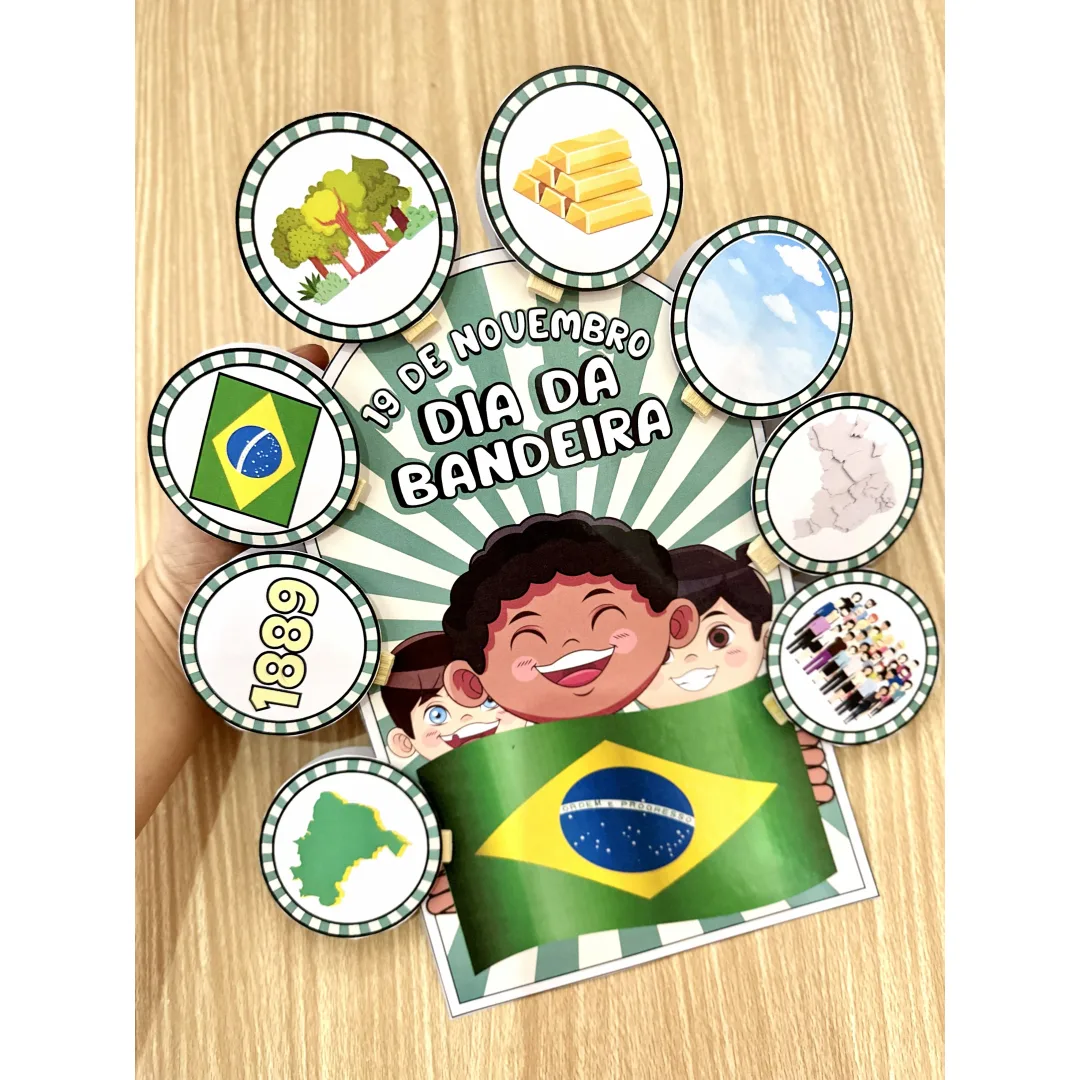 Kit Pedagógico Dia da Bandeira – Atividades e Lembrancinhas