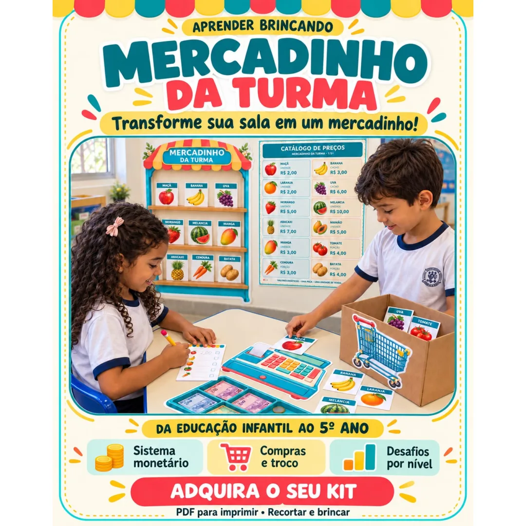 Kit Pedagógico Mercadinho da Turma Matemática - Educação infantil PDF