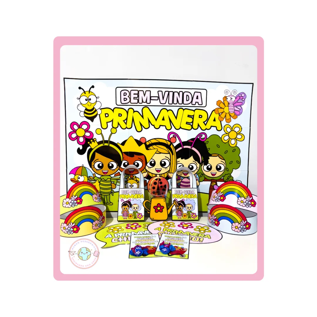 KIT PRIMAVERA - PAINEL+LEMBRANCINHAS