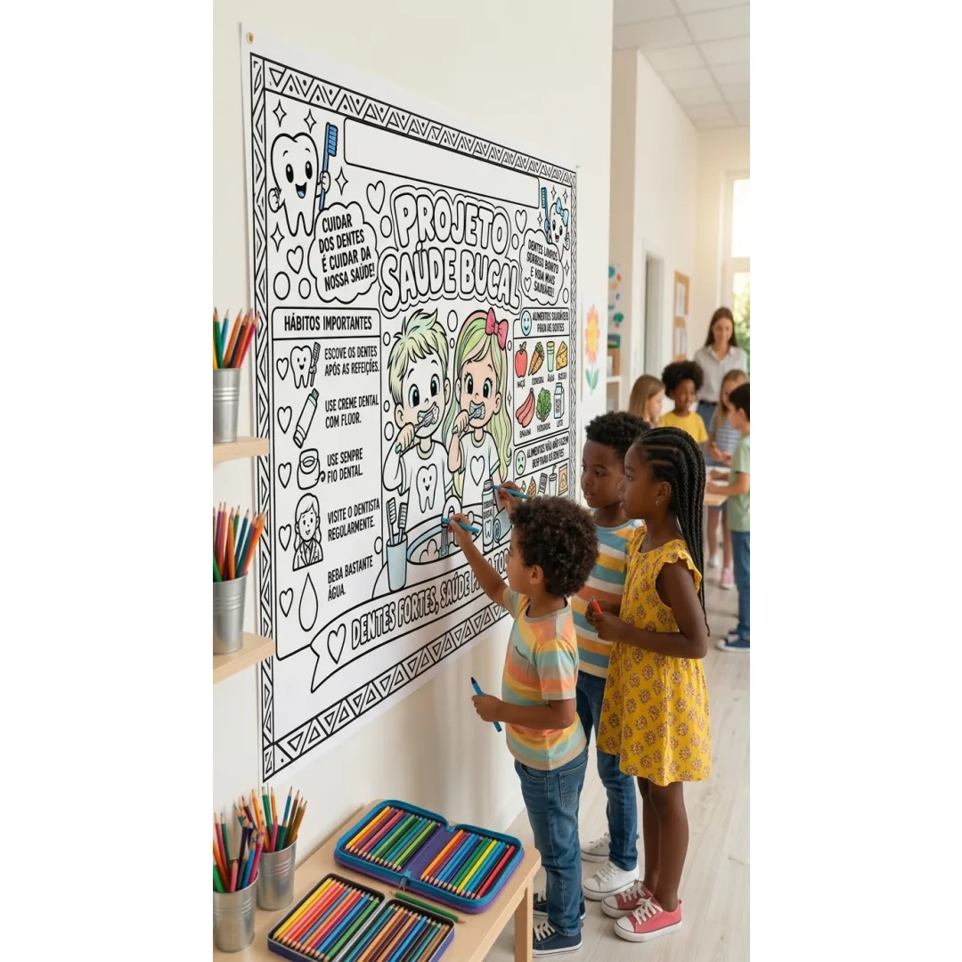 Kit Projeto Saúde Bucal - Educação Infantil e fundamental -PDF